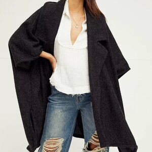 Free People Off Duty Oversized Poncho GREY